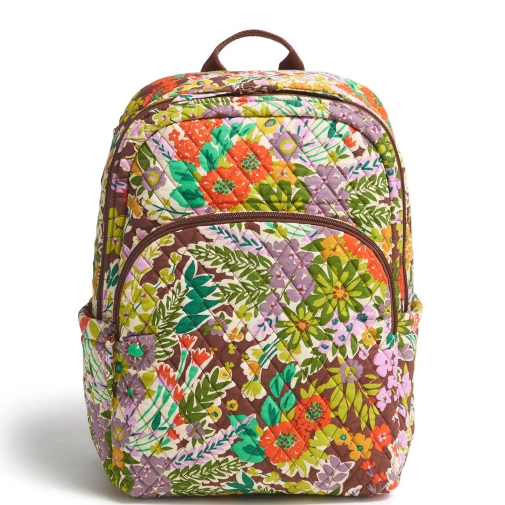 NWT VERA BRADLEY ESSENTIAL BACKPACK EVENING GARDEN in COTTON - Picture 2 of 9